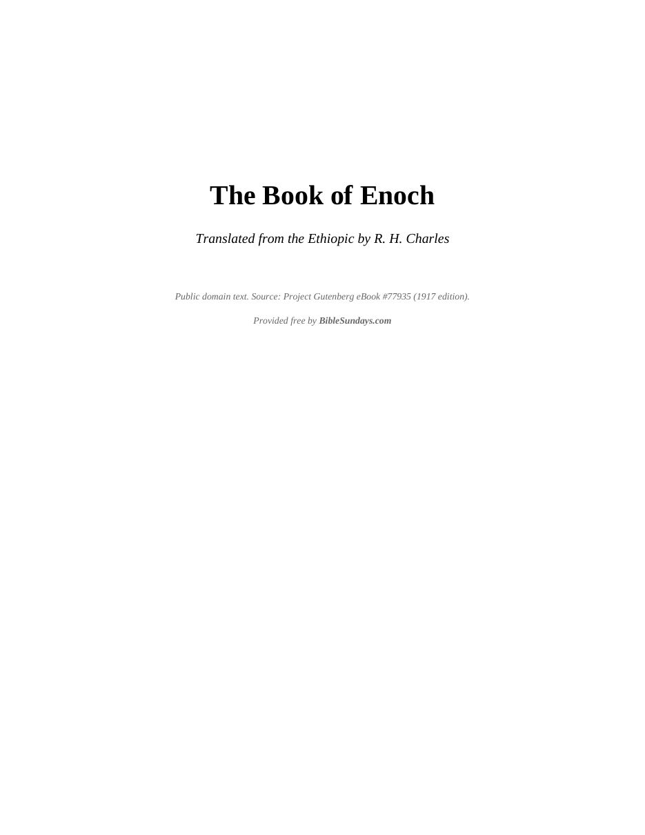 Page 1 preview of The Book of Enoch (1 Enoch)