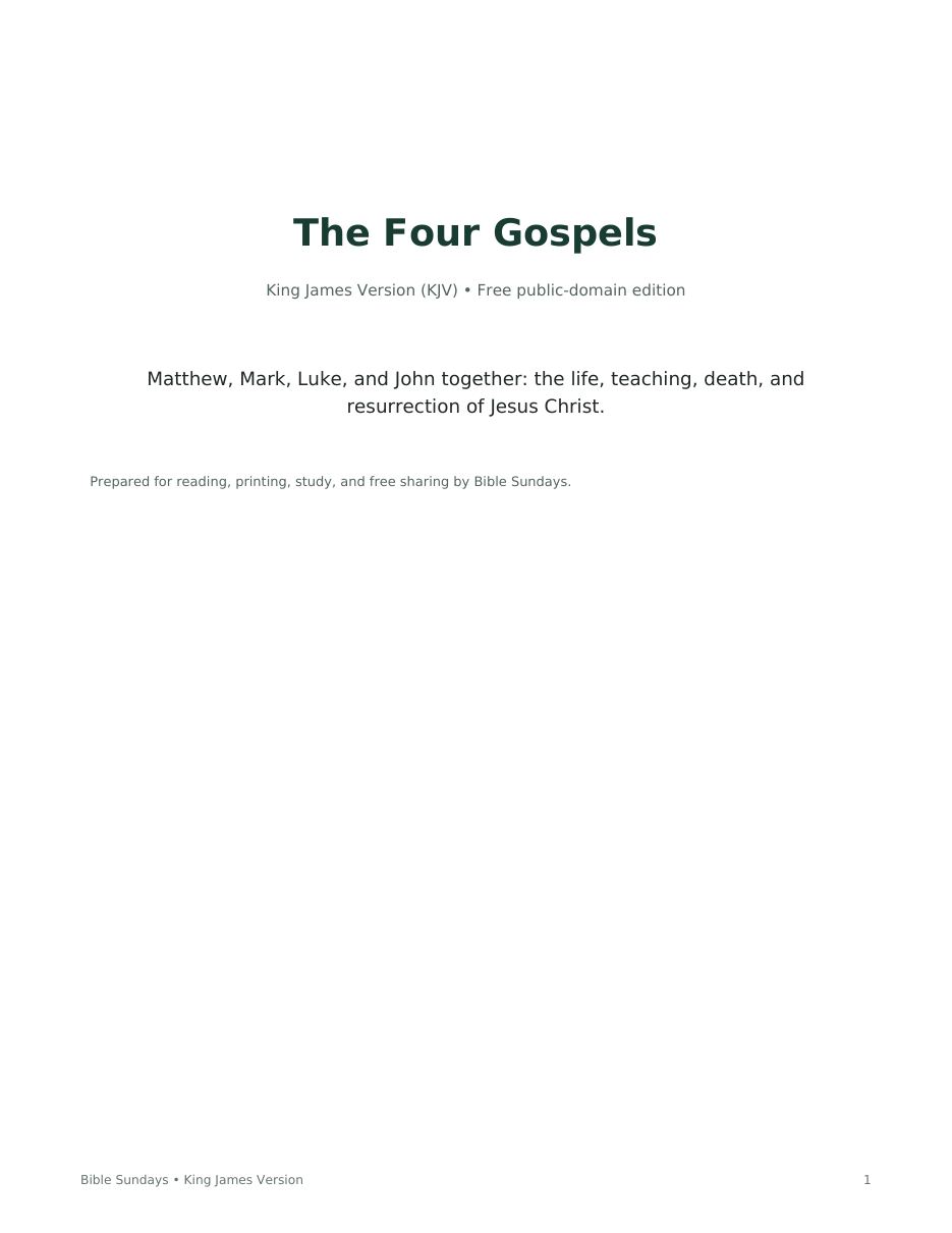 Page 1 preview of Gospels PDF