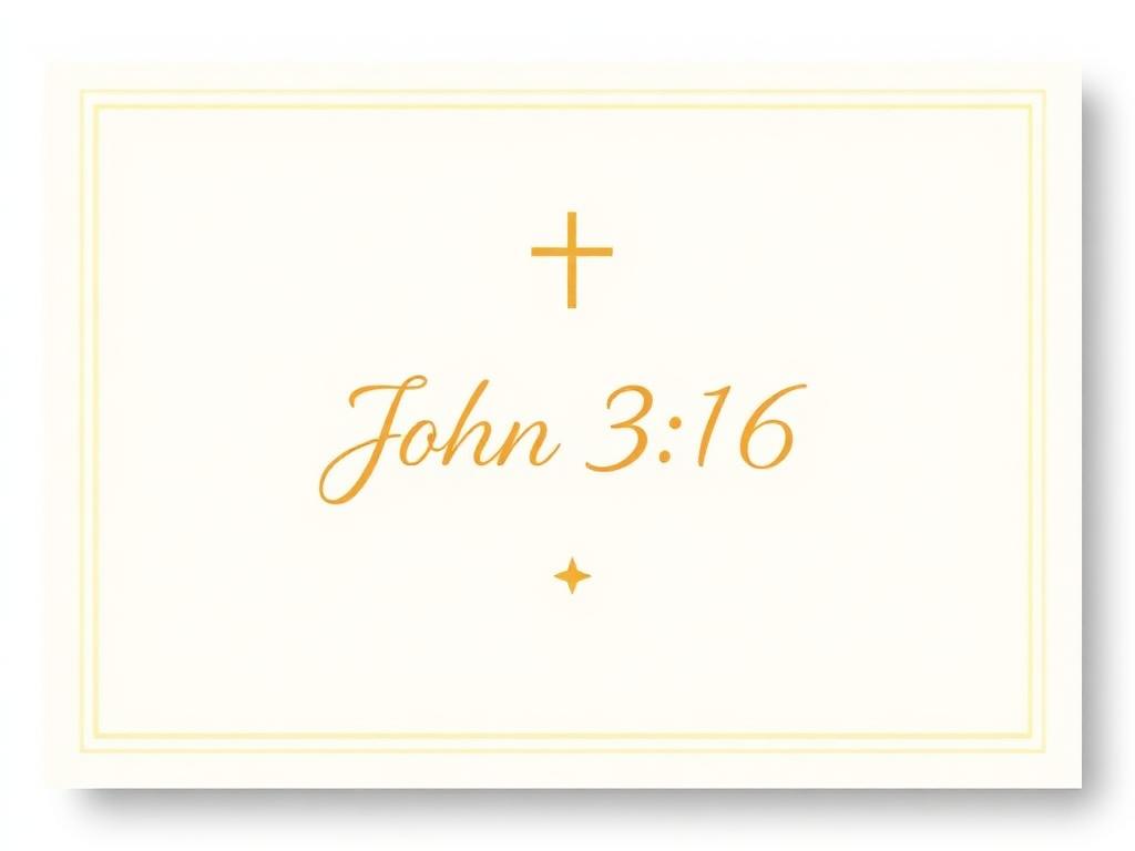 John 3:16 Scripture Card - For God so loved the world, that he gave his only ...