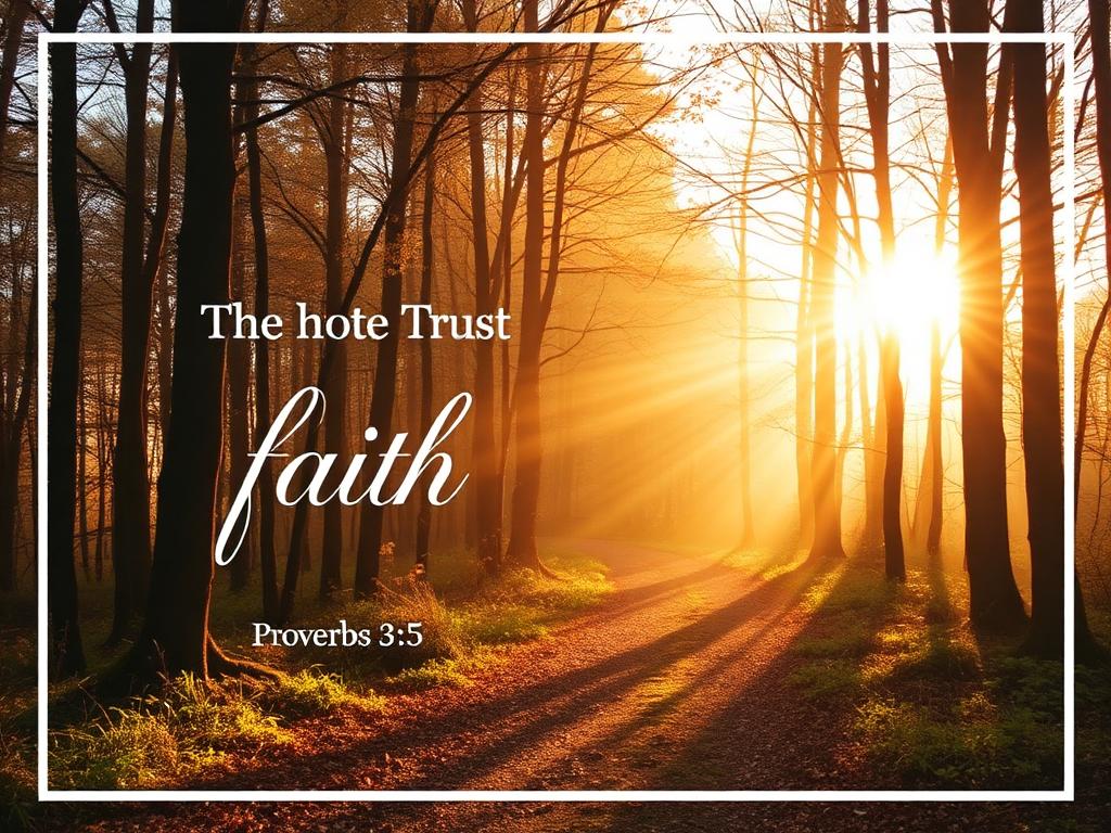 Proverbs 3:5 Scripture Card - Trust in the Lord with all thine heart; and lean n...