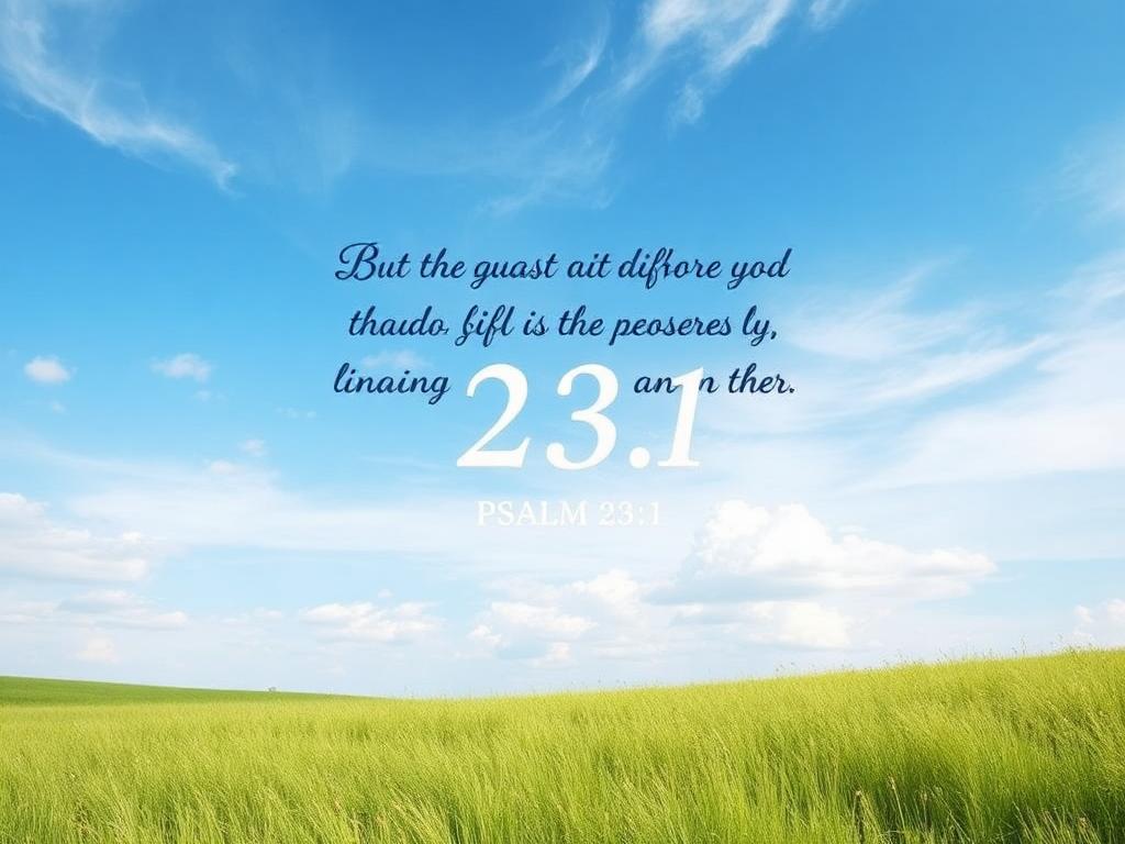 Psalm 23:1 Scripture Card - The Lord is my shepherd; I shall not want....