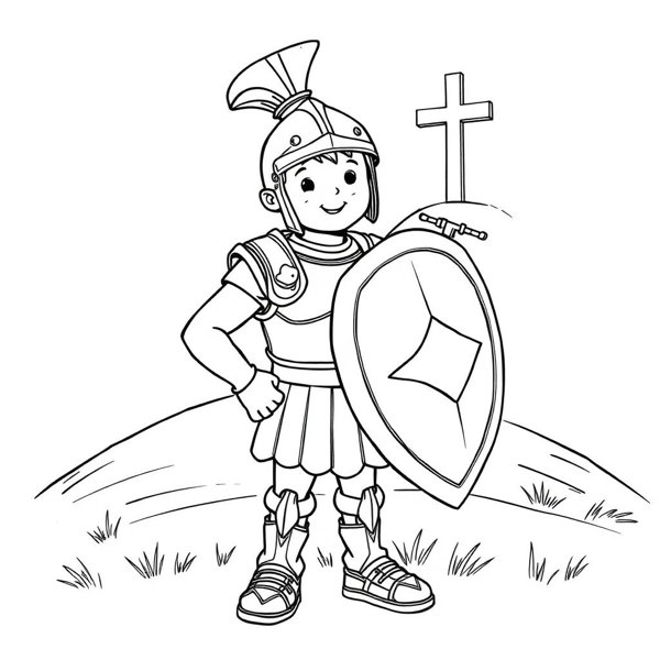 Preview of The Armor of God Coloring Page