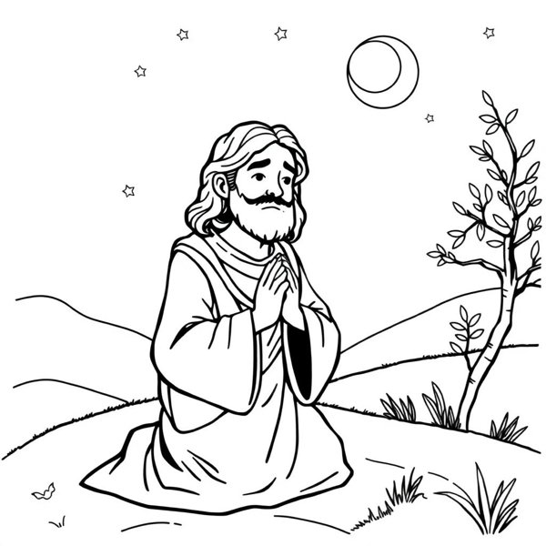 Preview of The Lord's Prayer Coloring Page