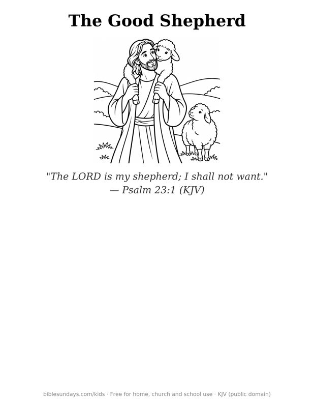 Preview of The Good Shepherd coloring page