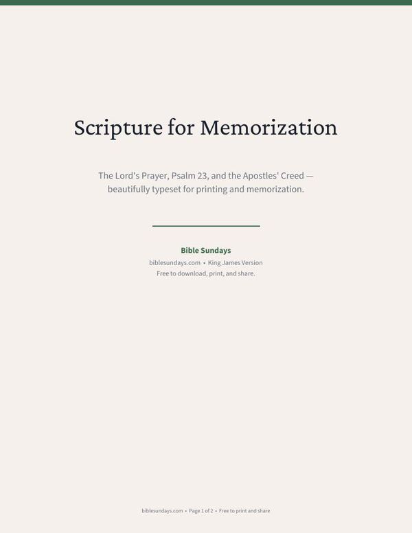 Preview of page 1 of The Lord's Prayer, Psalm 23 & Apostles' Creed